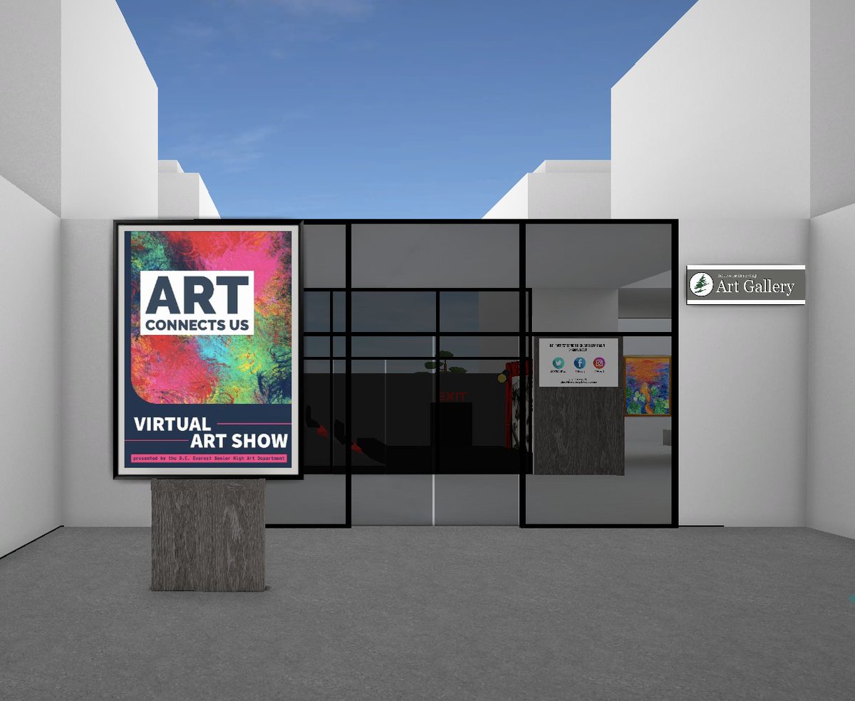 DCEArtDept's tweet image. Check out the D.C. Everest Senior High's Virtual Art Show! Click on the link to explore the gallery.
artsteps.com/view/601c10975…
#Everestpride #artsteps @kevinhoneycutt