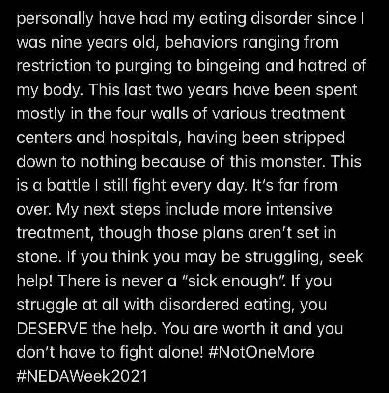 exquisitedemar's tweet image. #NEDAwareness #NEDAwarenessِWeek @gabcake @nikidemar #NotOneMore #NEDAWeek2021