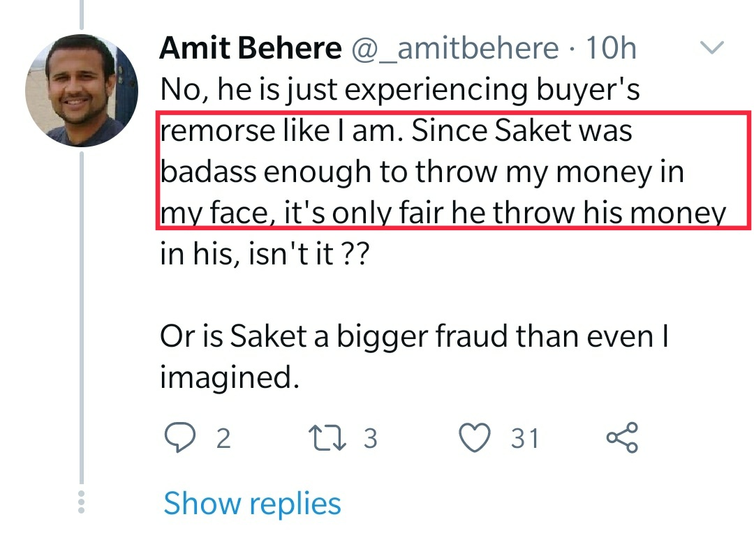 thehawkeyex's tweet photo. 🍿#PopCornNews: RTI facktivist, who made hue/cry abt PM Care w'out even donating a penny, rattled when his own donar sought accountability & RoI. He had to ultimately "refund" the donation to save his fa/ss. Enjoy the teaser 👇😊
ThankMeLater/Go&Add ghee in 🔥
#Karma🔁😀 https://t.co/HgjWKVBCNN