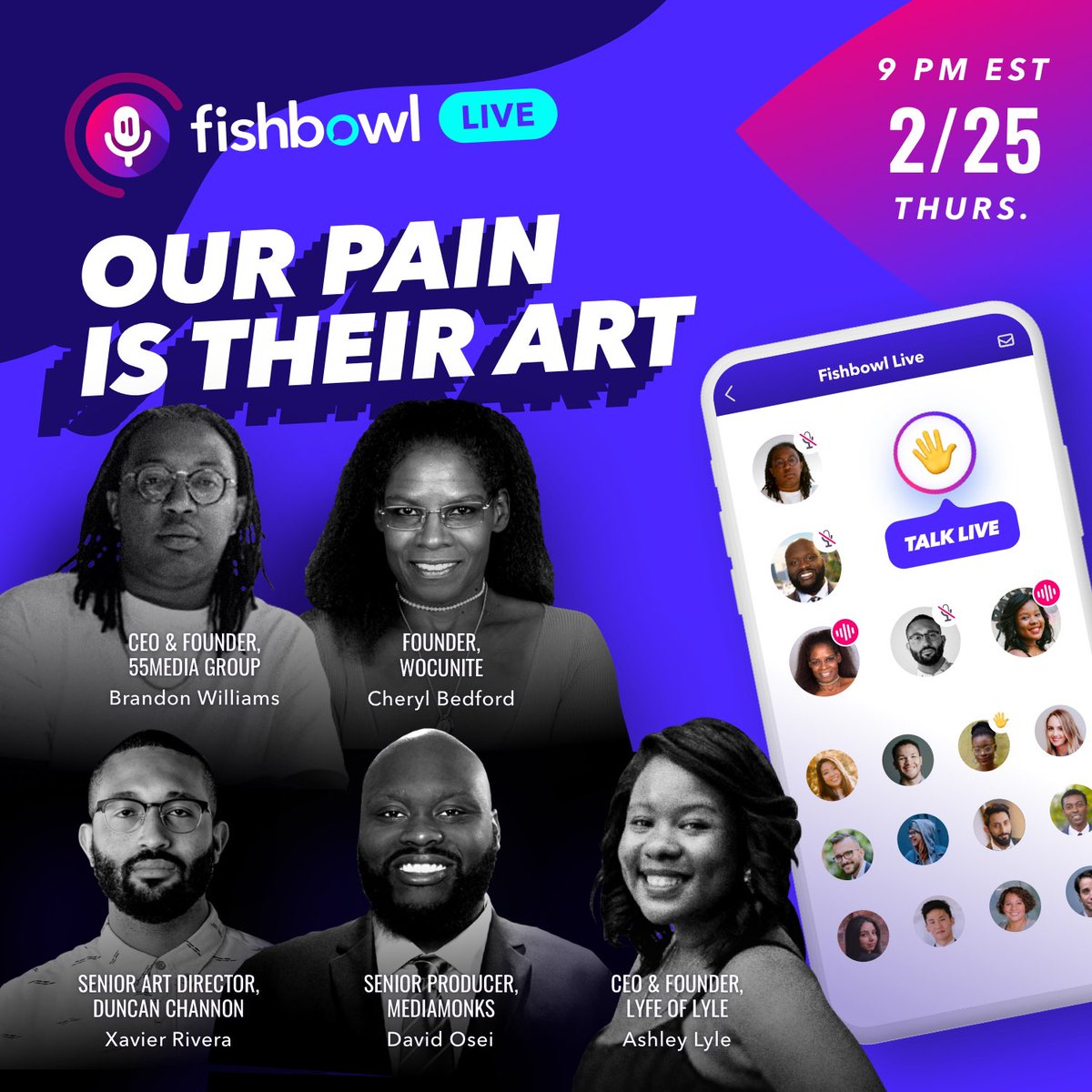 ForeverKofi's tweet image. At 6pm @55mediagroup Presents: Don’t Box Me in Series PT 1. The Black Experience  in Creative Industries.“

The Conversation will highlight business owners, CD, Art Directors from  a varied amount of industries sharing experiences of the Black diaspora
#dontboxmein #fishbowlive