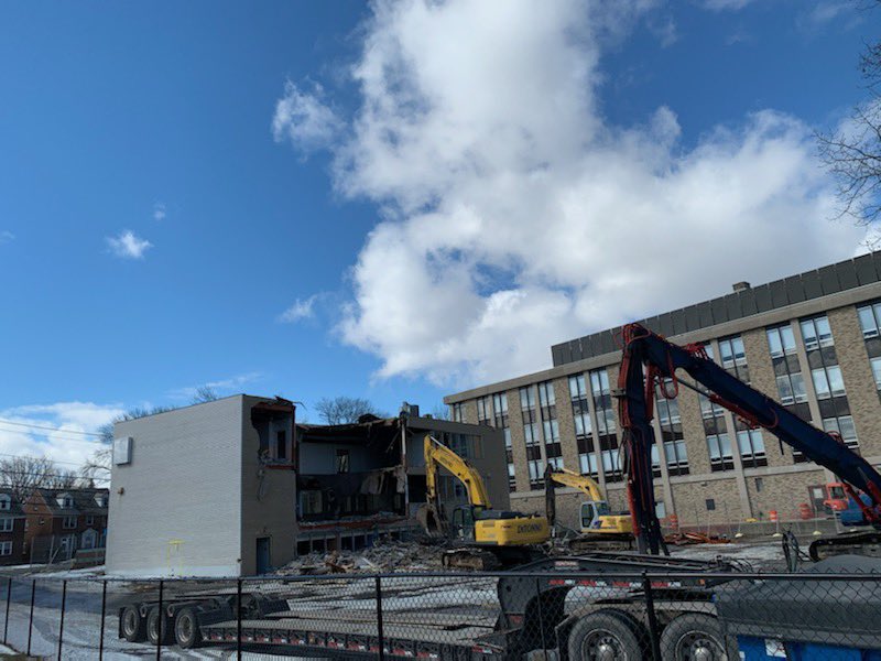 TRINITYBCM's tweet photo. With permits in hand, the Trinity-NY Team has reached yet another exciting milestone at The Dakota – DEMO HAS BEGUN! https://t.co/Q4yvUFajok