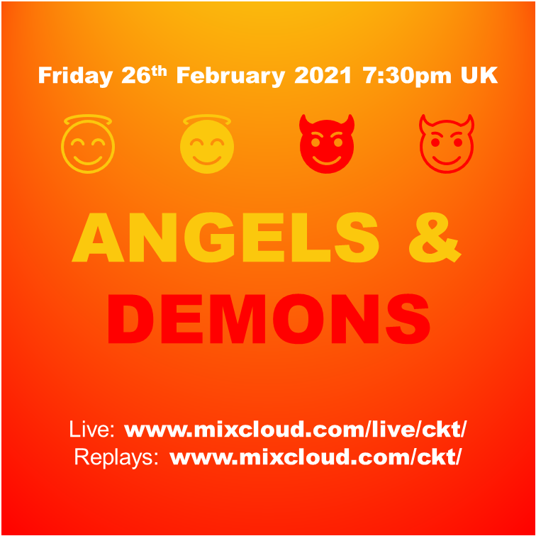 CKT______'s tweet photo. Join me tomorrow, in approximately 24 earth hours, for a live set on the theme of ANGELS &amp; DEMONS 
https://t.co/WI2CnEzqjN https://t.co/Al1clTIIE0