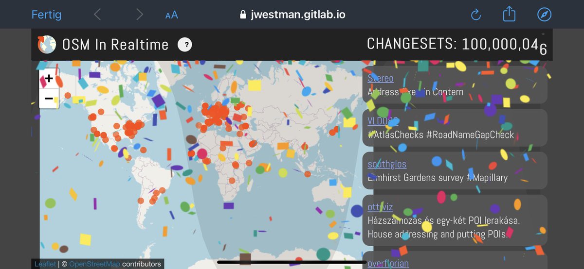 geoObserver_'s tweet image. 100.000.000 #osm #changeset!