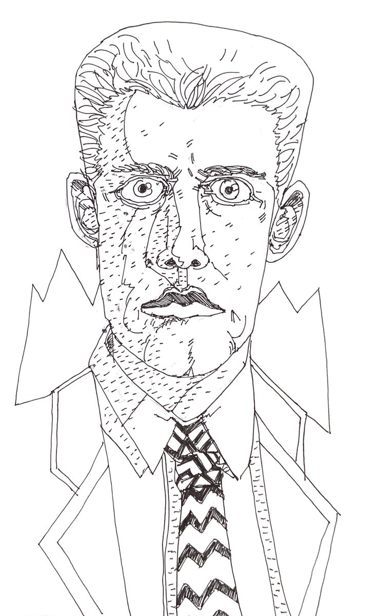 Did a quick ink on that belated copper sketch #sketch #sketchbook #penandink #inking #damnfinecoffee #twinpeaks #twinpeaksday #davidlynch #cooper #blacklodge