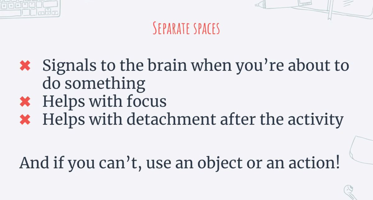 .<a href="/JaniquekaJohn/">Janique-ka</a> talking about the importance of separate spaces while working at home. This one really helped me by moving my desk to a separate room. I had so much more focus! #womendotcodebe