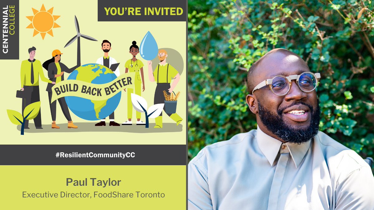 CentennialSolv's tweet photo. Starting shortly! ๐ฅJoin special guest Paul Taylor | @PaulTaylorTO from @FoodShareTO for his session on the Interconnections b/w #FoodInsecurity and #AntiBlackRacism in Canada. #ResilientCommunityCC @CentennialEDU
https://t.co/Chzj4RSTEQ https://t.co/i7z8hI7diQ