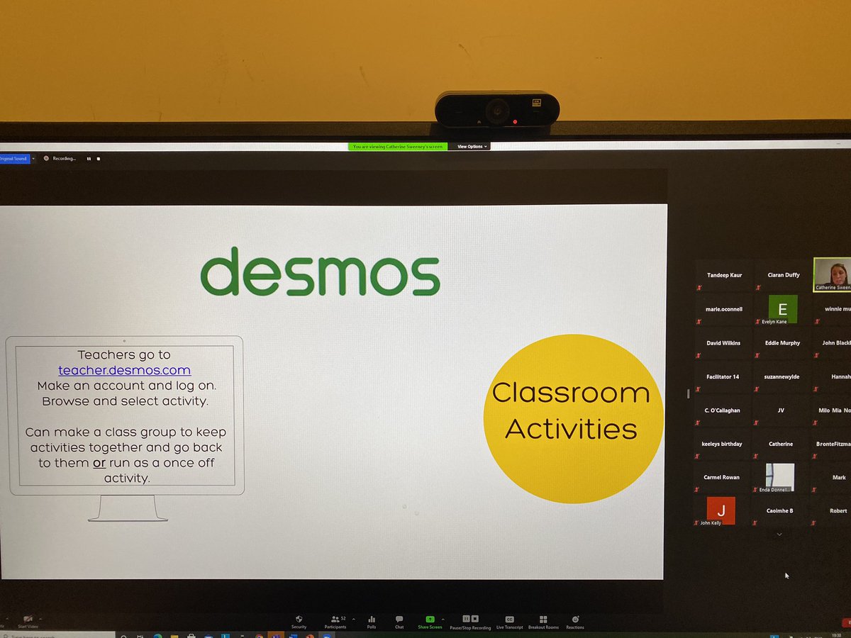 ImtaDublin's tweet photo. Another brilliant teacher CPD session this evening with 52 maths teachers learning about @Desmos and @geogebra with @cgsweeney in the hot seat! https://t.co/IPB3zr31Tp