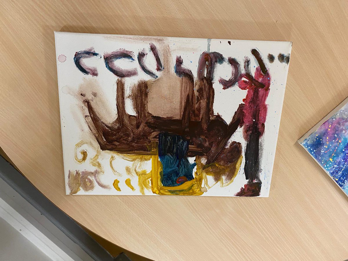 leannewills09's tweet photo. Art Group today on Laurel Ward ran by our very talented Tanith .. our service users painted canvas pictures for their bed spaces #vivalaurel @GMMH_NHS @PaulEndley @nigelparkhouse1 @LukePoplar @HooperTanith @Alison_Mills1 https://t.co/BvdK18fpIi