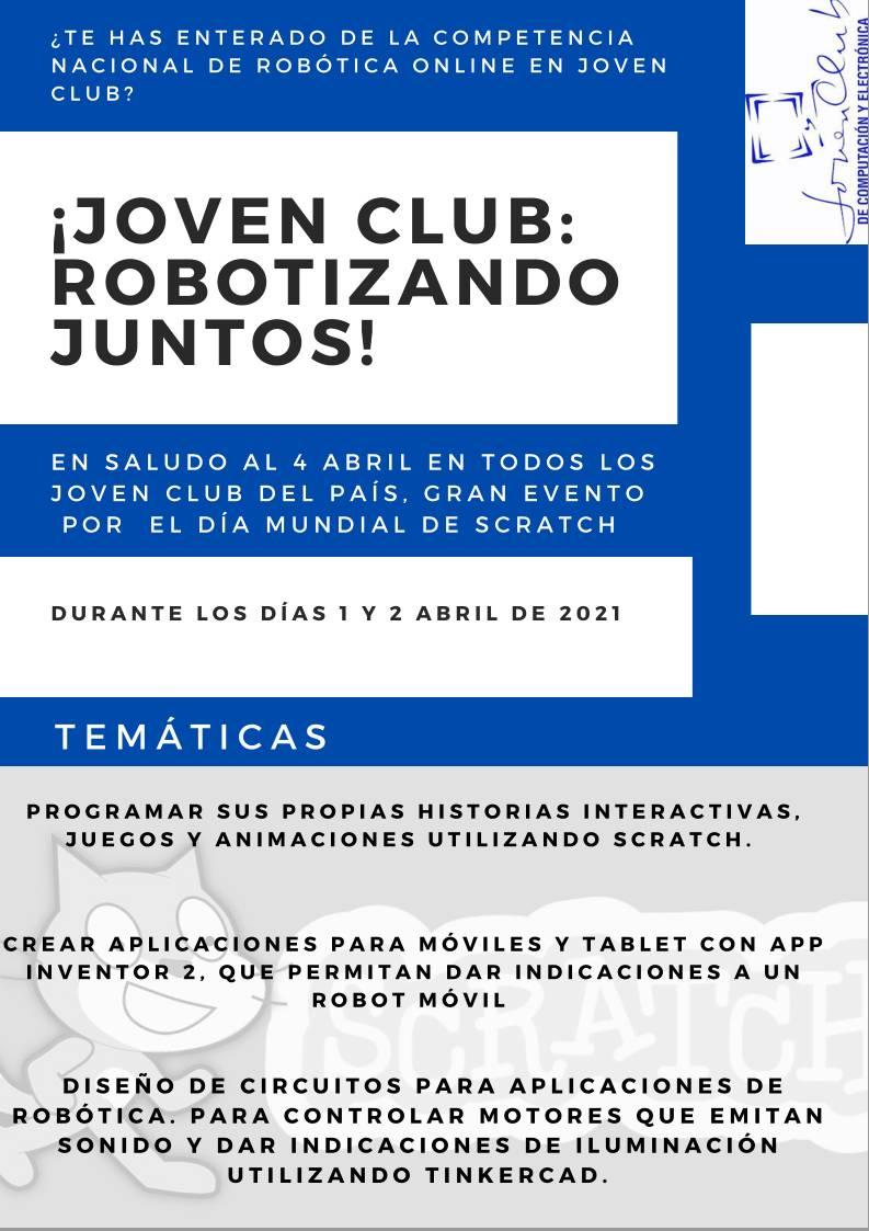 BueyClub's tweet photo. Competencia Nacional de robótica online en Joven Club
Puede acercarse a cualquier instalación para solicitar información.
Participe!!!!!!!se premiaran los 3 mejores proyectos.
#JovenClubTeConecta a la Robótica. Todos #Robotizando https://t.co/un9WefzFhp