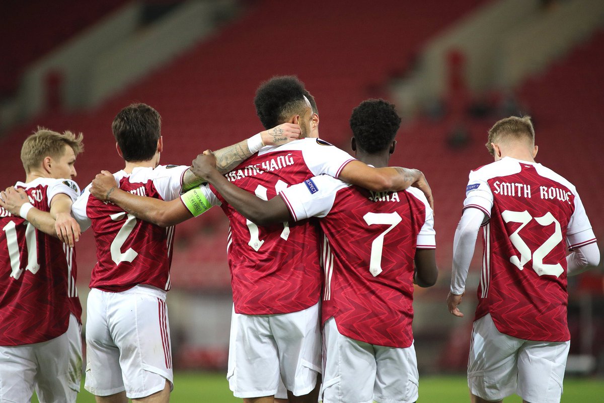 One of Arsenalโs greatest European nights. Big comeback, big character. Such an important win, brilliantly led by @Aubameyang7 ๐๐๐๐๐ https://t.co/o7IBc3pD41