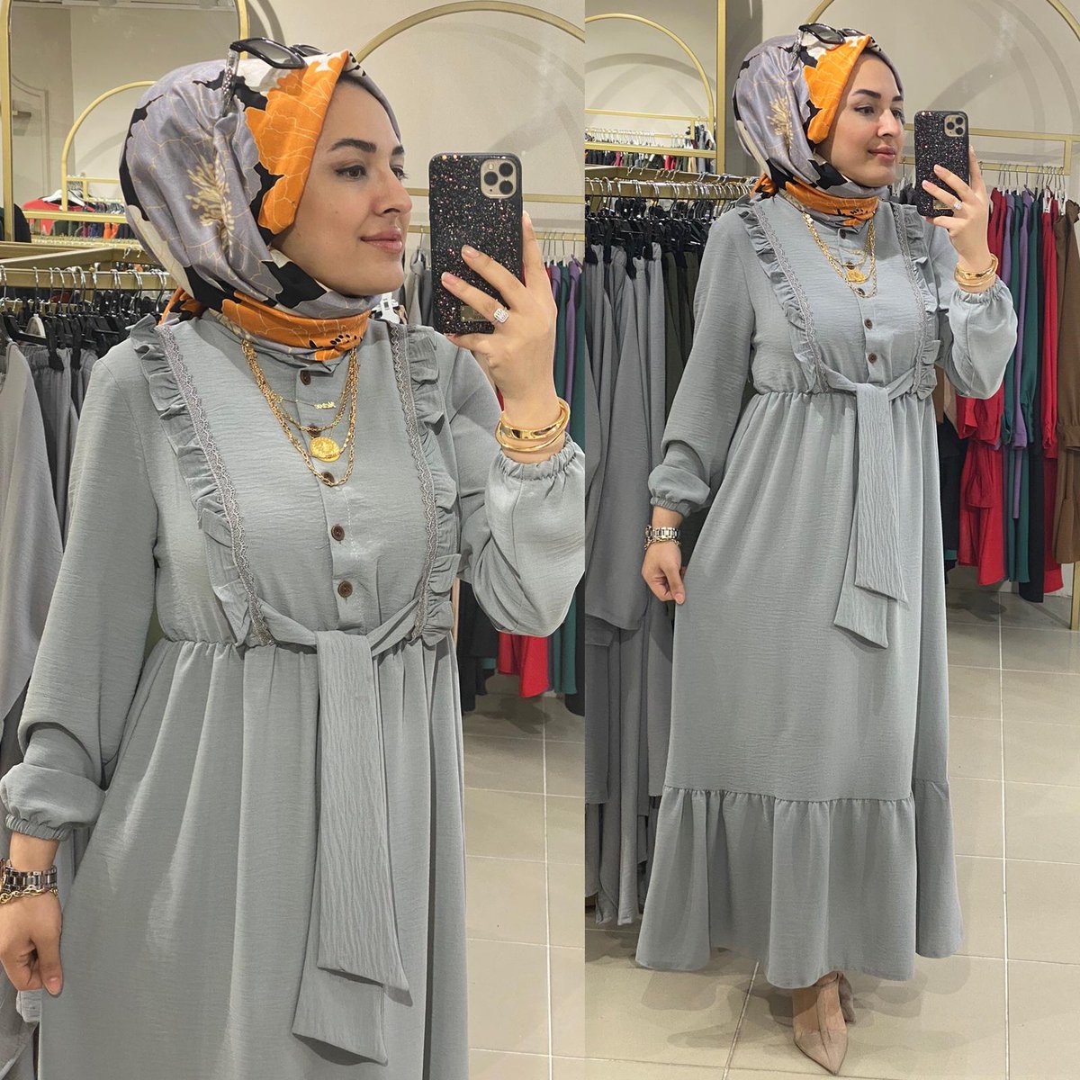 Ürün kodu 6031
Betül elbise 
Renkler lila kahve siyah yeşil taba gri indigo 
38/40/42/44/46/48
140 cm boy 
ithal ayrobin kumaş 
Tam kalıptır 
Tam bedeninizi tercih edebilirsiniz 
Kargo dahil 150 TL