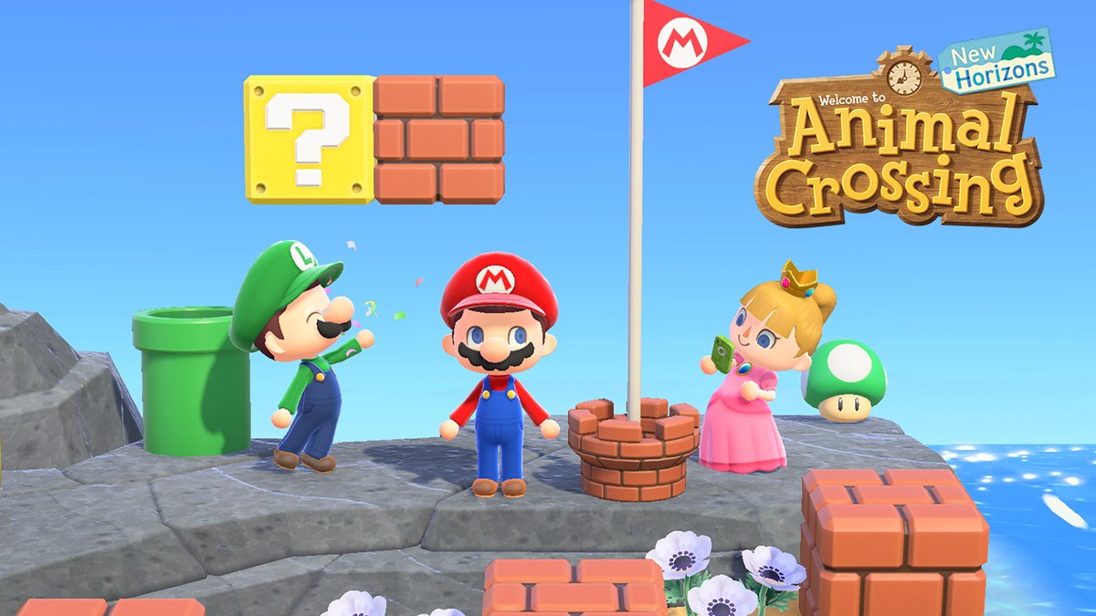 #AnimalCrossing: New Horizons free update is available now. • Super Mario Bros. Themed Items • New Seasonal Items • Free Mushroom Mural