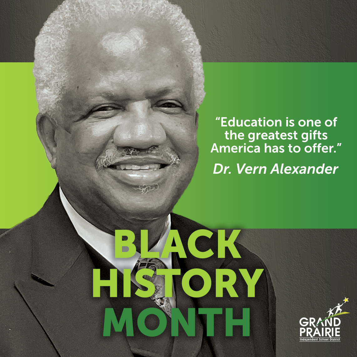 Being an educator provides us with a way to make a lasting contribution to society. I believe education is one of the greatest gifts we can offer young people. Education to me is a life-long process.” - Dr. Vern Alexander  4/4