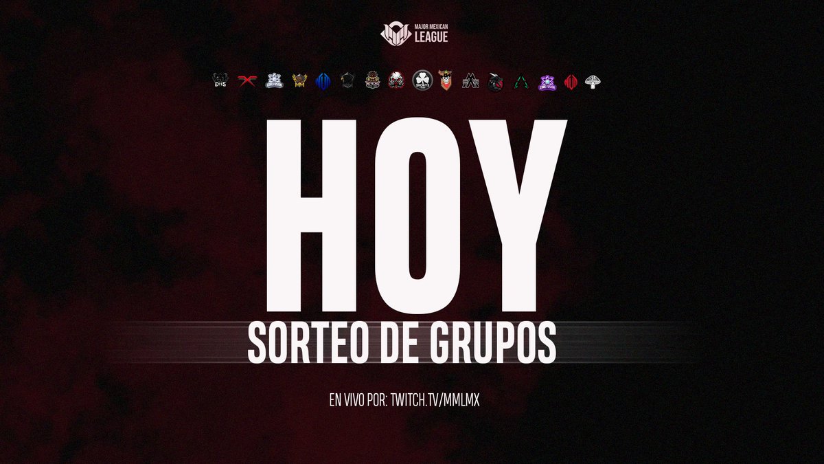 ¡Uno de los dias esperados!

Nos vemos el dia de hoy en punto de las 19:00 hrs por twitch.tv/mmlmx para conocer los grupos de los 16 grandes equipos que participan en MML.🔥