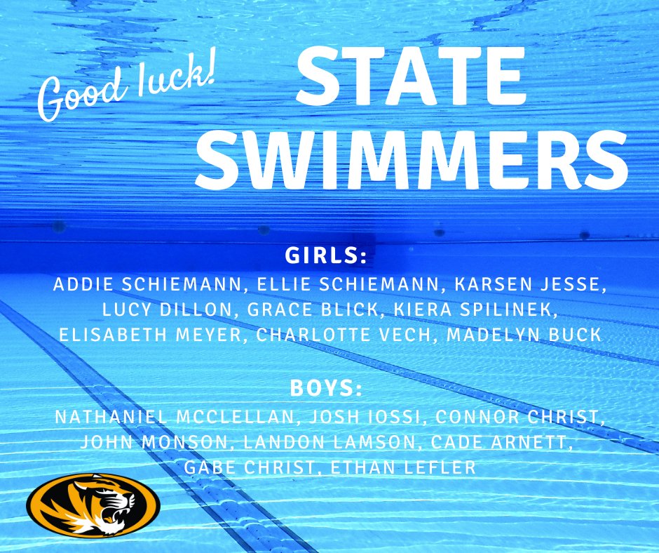 fhstigersports's tweet photo. Good luck to our swimmers at State Championships! https://t.co/jY82Z0DKDs