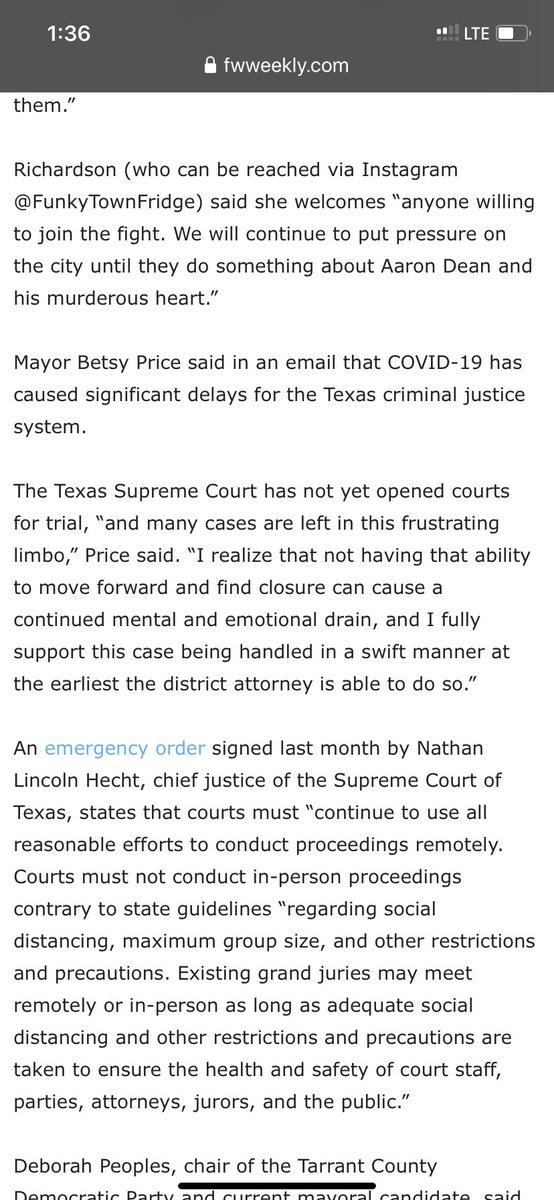 FunkyTownFridge's tweet photo. 🗣 WE AINT FORGOT BETSY! 

Aaron Dean KILLED #AtatianaJefferson and willfully resigned from the Fort Worth Police department and had YET to have a trail date set for this case. 

So wassup?! You thought you was just gone give up that seat in peace?! NO MAAM! 
@MayorBetsyPrice https://t.co/7OVLdmp3pz