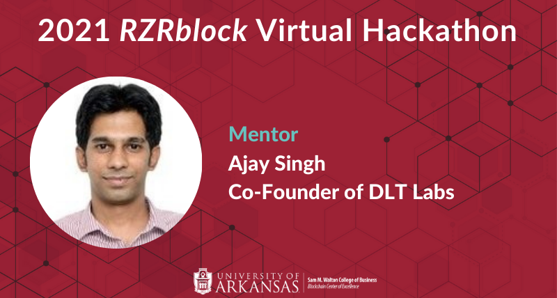 singhajaysingh's tweet photo. The Blockchain Center of Excellence @UAWalton_BCOE is hosting a month-long hackathon event https://t.co/6euKRmYiLf #RZRblock.
I am excited to serve as a Mentor and guide participants to build solutions for real-world, blockchain-enabled use cases.
#blockchain #dlt #dltlabs https://t.co/Kj6i6RtdWs
