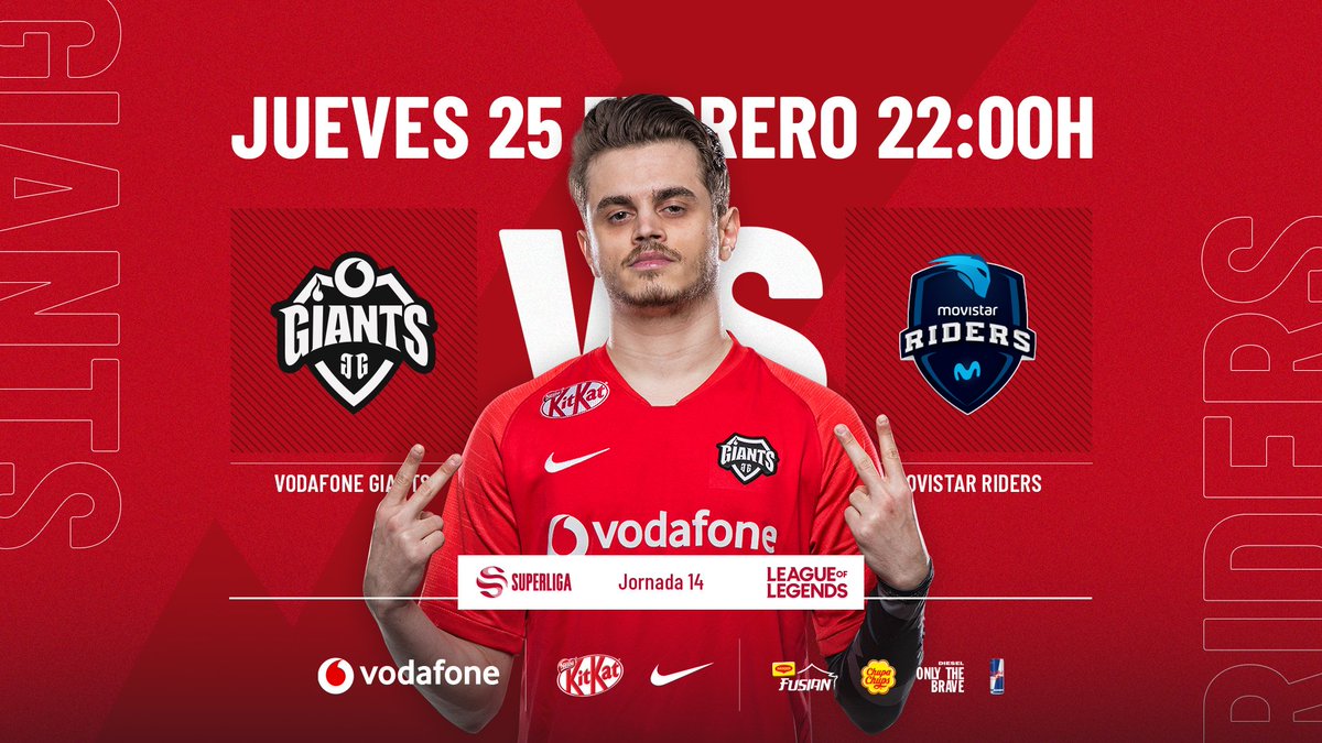Esta noche, 22:00, #SuperligaLoL14.

¡PARTIDAZO CONTRA <a href="/Movistar_Riders/">Síguenos en @MovistarKOI</a>!

📺 superliga.lvp.global

#WeAreGiants #VodafoneGiants