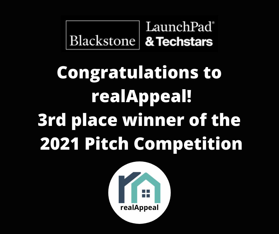 StartupUCLA's tweet photo. Please congratulate realAppeal, who tied for third place in the #LaunchpadPitch Competition! realAppeal helps homeowners and real estate investors reduce their property taxes, refinance loans, reduce insurance premiums, and more.
#BXLaunchpad #bxlaunchpadts #launchpaducla https://t.co/e5joSgkuq6