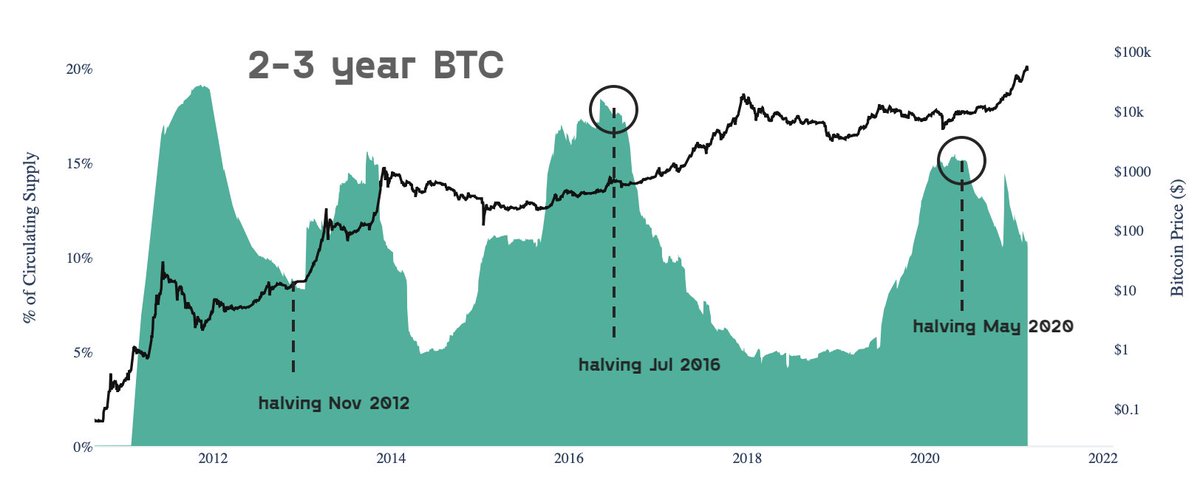 @laylaylei Interesting. Here is the 2-3 year chart as well for reference. Tops here coincide with this cohort falling to around 5%