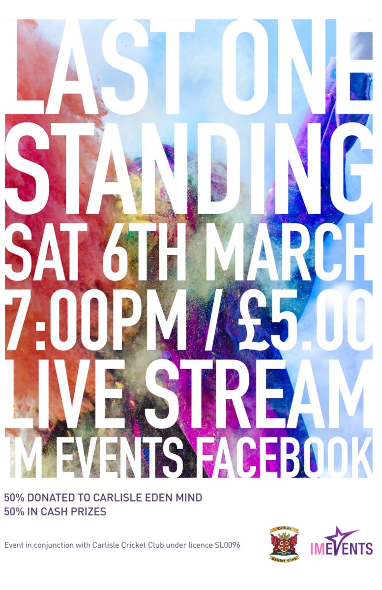 Last last one standing from a drunk fat lad in a kitchen! This will take us over £35000 raised for local charities during lockdown