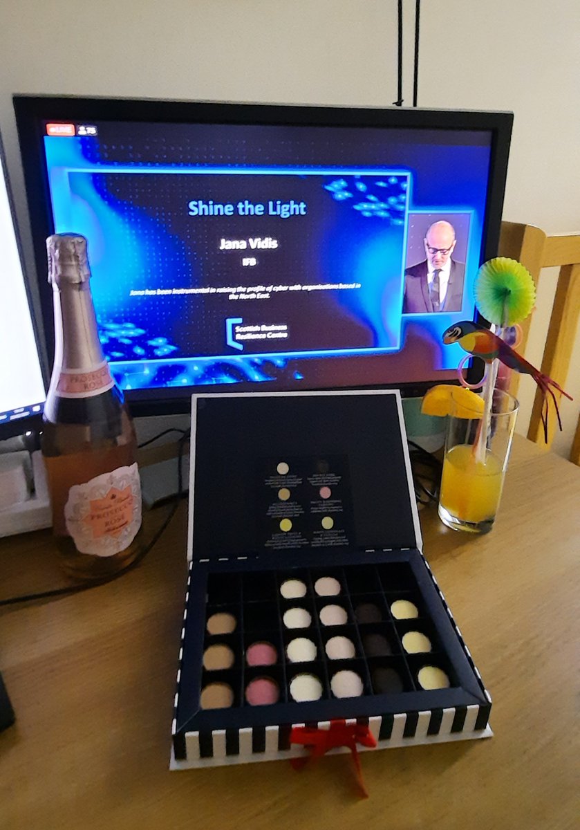 janavidis's tweet image. Excellent @SBRC_Scotland Cyber Community Award ceremony! 

Delighted &amp;amp; nicely surprised to be nominated for Shine the Light Award! Thank you to my #TeamIBF @IFB_LTD 

Congratulation to all winners and nominees. Well done to all involved, great evening! 

#CCAwards21 #SBRC