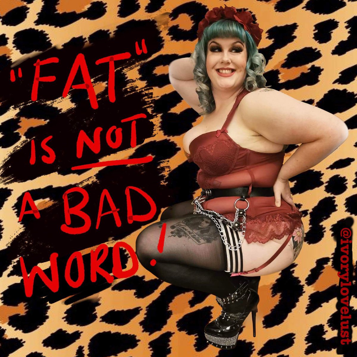 ivory_lovelust's tweet photo. My fiancΓ©e and I collaborated on this important message. Letβs share it far and fucking wide β€οΈ
#fatisnotabadword https://t.co/INJRp2ehUR