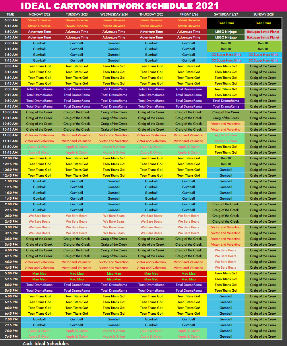 Zack Ideal Schedules on Twitter: Zack Ideal Schedules on Twitter: