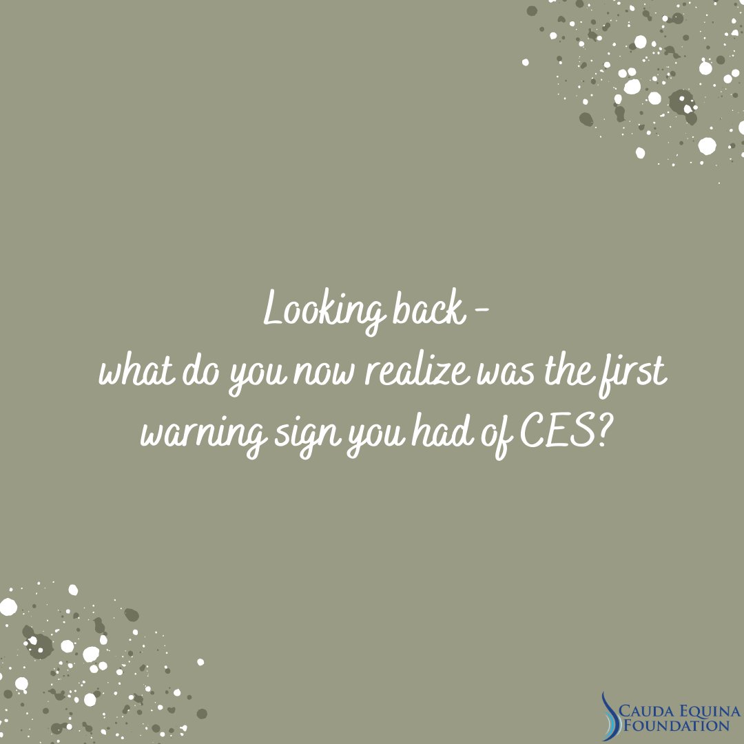 As we head into Rare Disease Day 2021, let's talk about how you ended up in this community. Do you remember what your first warning sign was? What about your first red flag? 

#RareDiseaseDay #RareDiseaseDay2021 #CaudaEquinaSyndrome #CaudaEquinaFoundation #CES #CESWarrior #CEF