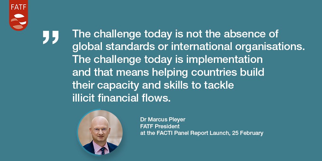 Happy to join and discuss today the launch of the United Nations FACTI Panel report about financial integrity for sustainable development.