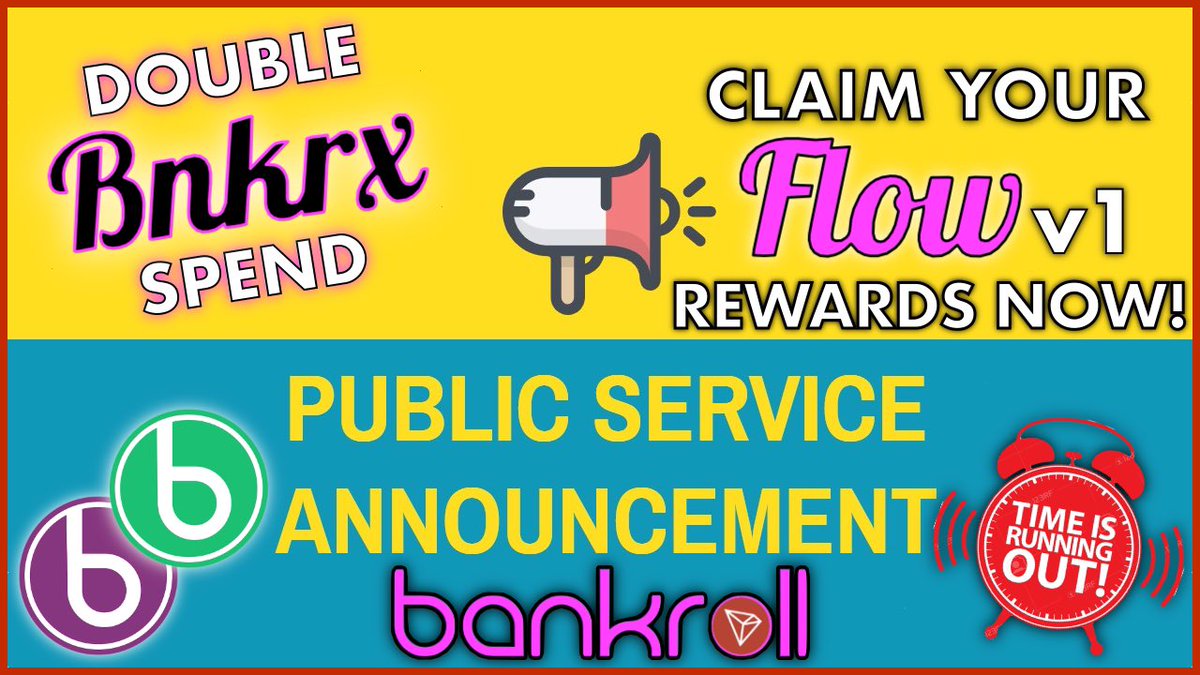 3D_Crypto's tweet photo. BANKROLL FLOW PSA!! π’ Claim Your Flow v1 BNKRX Dividends & Rewards NOW βΌοΈ TIME IS RUNNING OUT β - https://t.co/Oh8BwnKH27 #bankroll #bankrollflow #flowupdate #tron #trx #bnkrx #bnkr #swapx #cryptocurrency #crypto #bitcoin #bnb #flowroll #passiveincome $bnkrx $bnkr $trx #psa https://t.co/SPucvXxoQ7