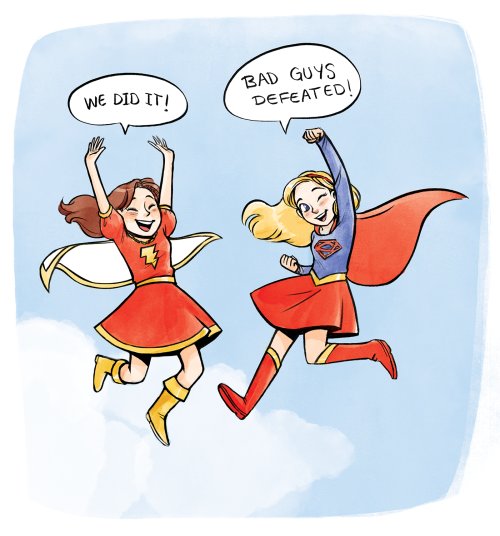 ShazamSister's tweet photo. A Mary, Kara and Babs story https://t.co/IQaQsVBJG8