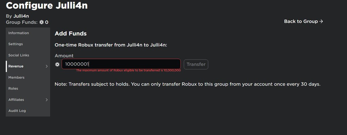 Bloxy News On Twitter You Can Add Robux From Your Personal Account To A Group S Funds - how do you put robux in your group funds