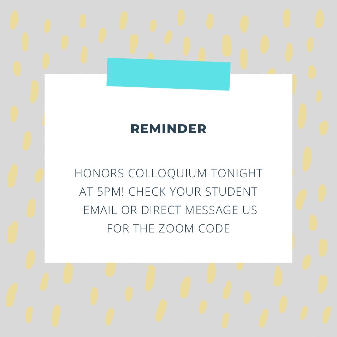 This one is important! Dr. Craddock will be discussing scheduling for the fall, general information, and the brand new Bascom Honors Tutorial!