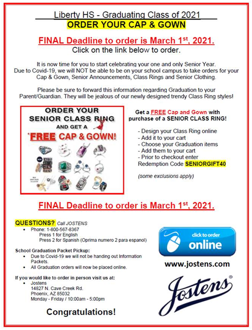 Attn: Seniors! 🎓

jostens.com/.../1569384/Li…
