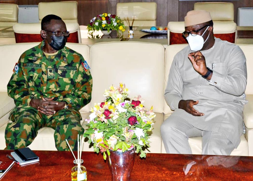 I was honoured to receive His Excellency, the Executive Governor of Ekiti State who is also the Chairman Nigeria Governors' Forum at Defence Headquarters. The AFN is committed to sustaining its relationship with the state in the interest of the nation.