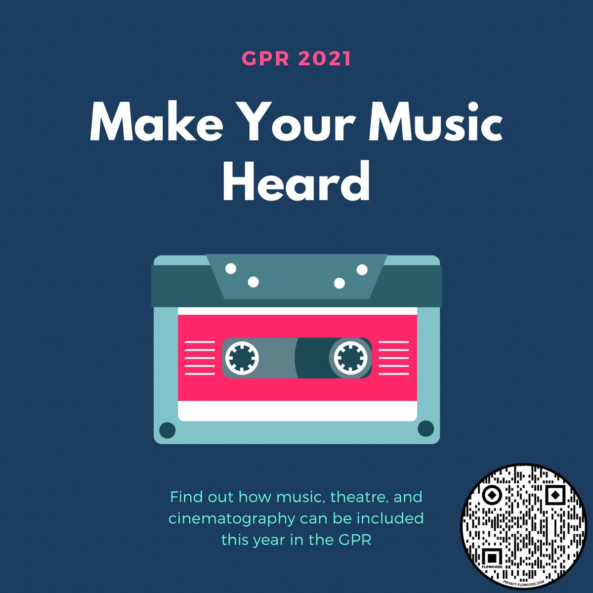 The GPR staff of 2021 made it a goal this year to discover a way to include art that cannot necessarily be displayed on paper.
How it will work is in our printed journal is When people get the journal they can use their phones to scan the QR code bringing up your video
