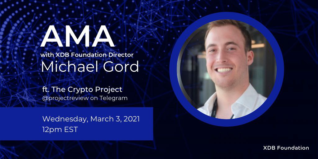 Pleased to welcome @XDBFoundation Managing Director Michael Gord for an exclusive AMA!

Drop your question below or in <a href="/TheCryptoProje1/">The Crypto Project A.M.A</a> on Telegram!  Selected questions will be awarded $15 in $XDB

DigitalBits is an exciting project recently out of stealth w/ a massive year ahead