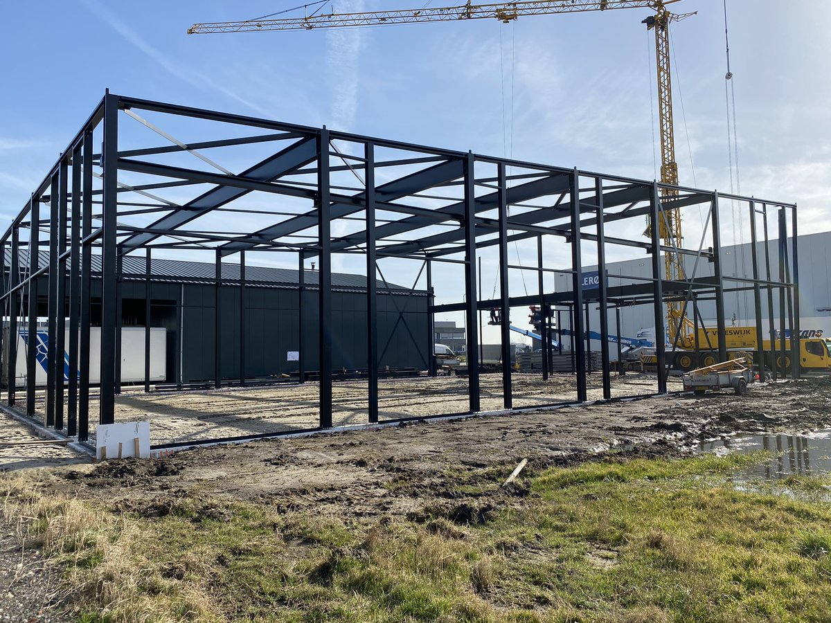 HCAHarkema's tweet photo. Project het Scheer wederom op Urk deze week opgestart met het plaatsen van de staalconstructie. https://t.co/RmlOQ4pQ4H