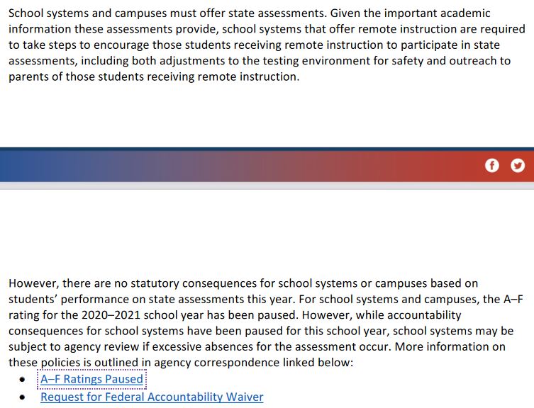 cmpcamille's tweet photo. New guidance out from @teainfo on #STAAR tests this year.
Of note:
"School systems may be subject to agency review if excessive absences for the assessment occur. " @TPRNews #txed
https://t.co/KnCEcPV1bc https://t.co/vfDc58ZaRK