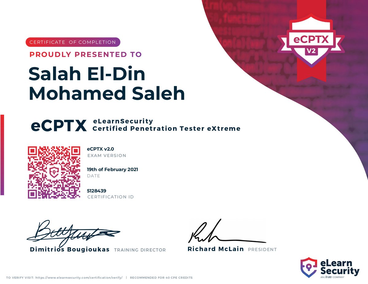 _SalahSaleh's tweet image. The most intense exam I have ever had. Thanks, @eLearnSecurity  for the amazing exam.

#elearnsecurity #eCPTXv2 #pentesting #redteaming