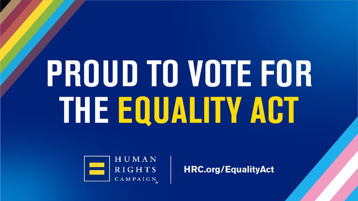 Everyone deserves equal protection under the law. As a mother of a nonbinary child, I shouldn’t have to worry if they are being treated fairly.
 
Passing the #EqualityAct in the House gets us one step closer to protecting basic civil rights for everyone.