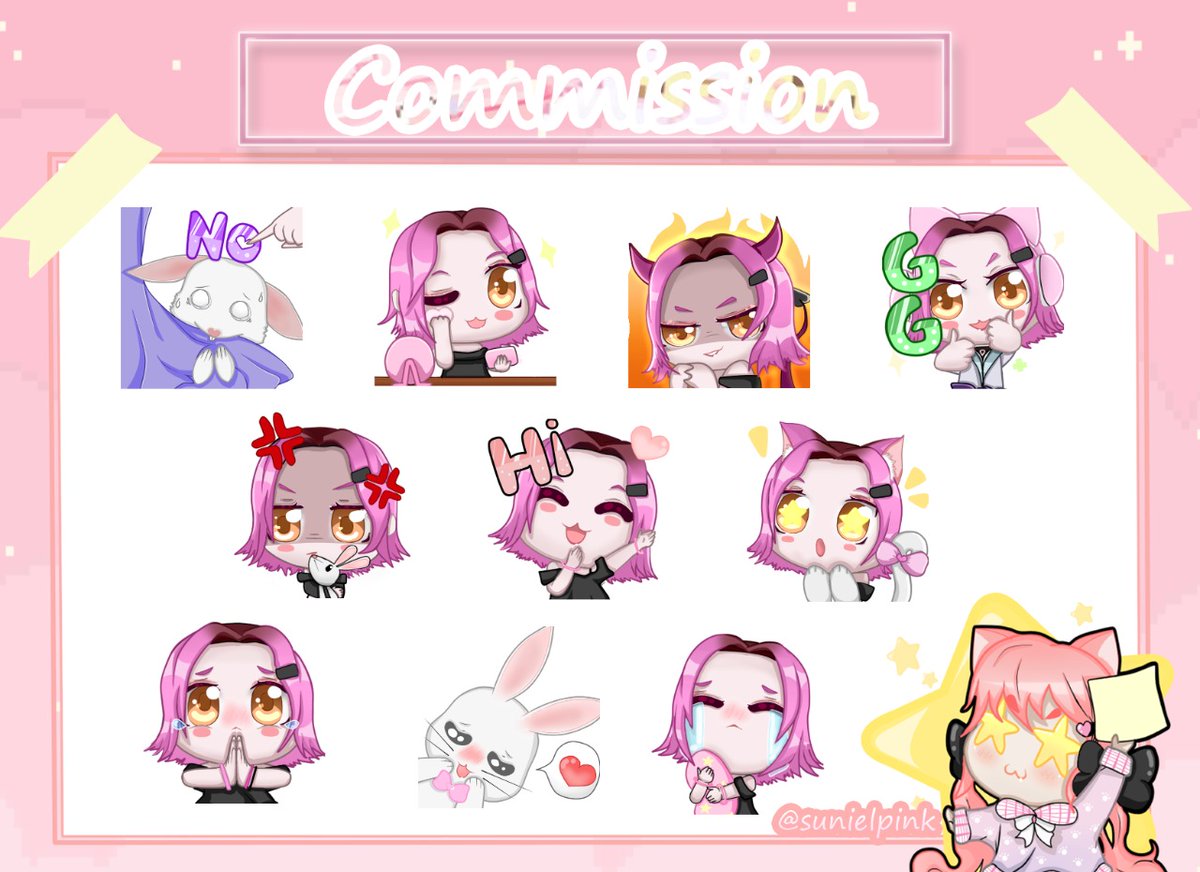 Uff perdón por la inactividad me dio el bicho chino ewe muchísimas gracias @yaasalba por la gran commission que me encargaste♡♡♡ #emote #twitch #TwitchEmoteArtist