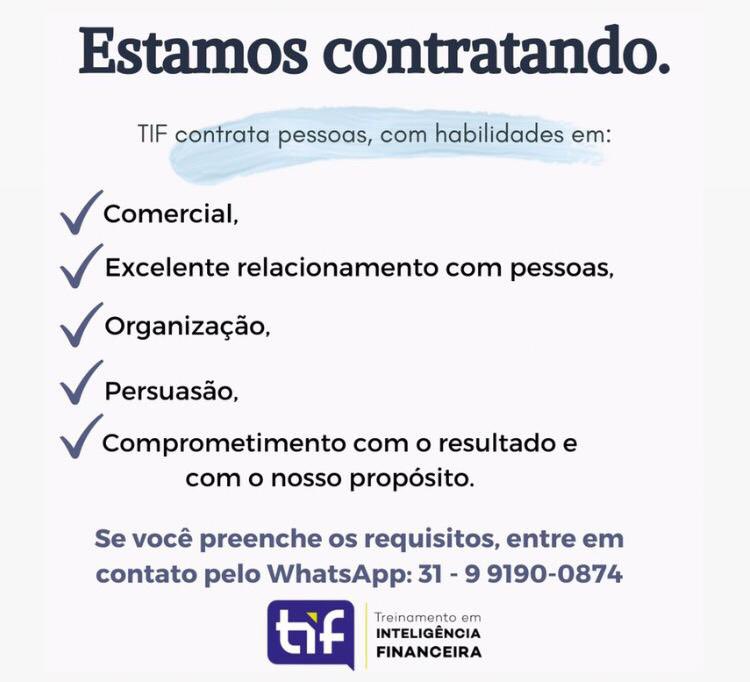 Pessoal, uma amiga minha está contratando. O trabalho e remoto com algumas reuniões presenciais em BH.