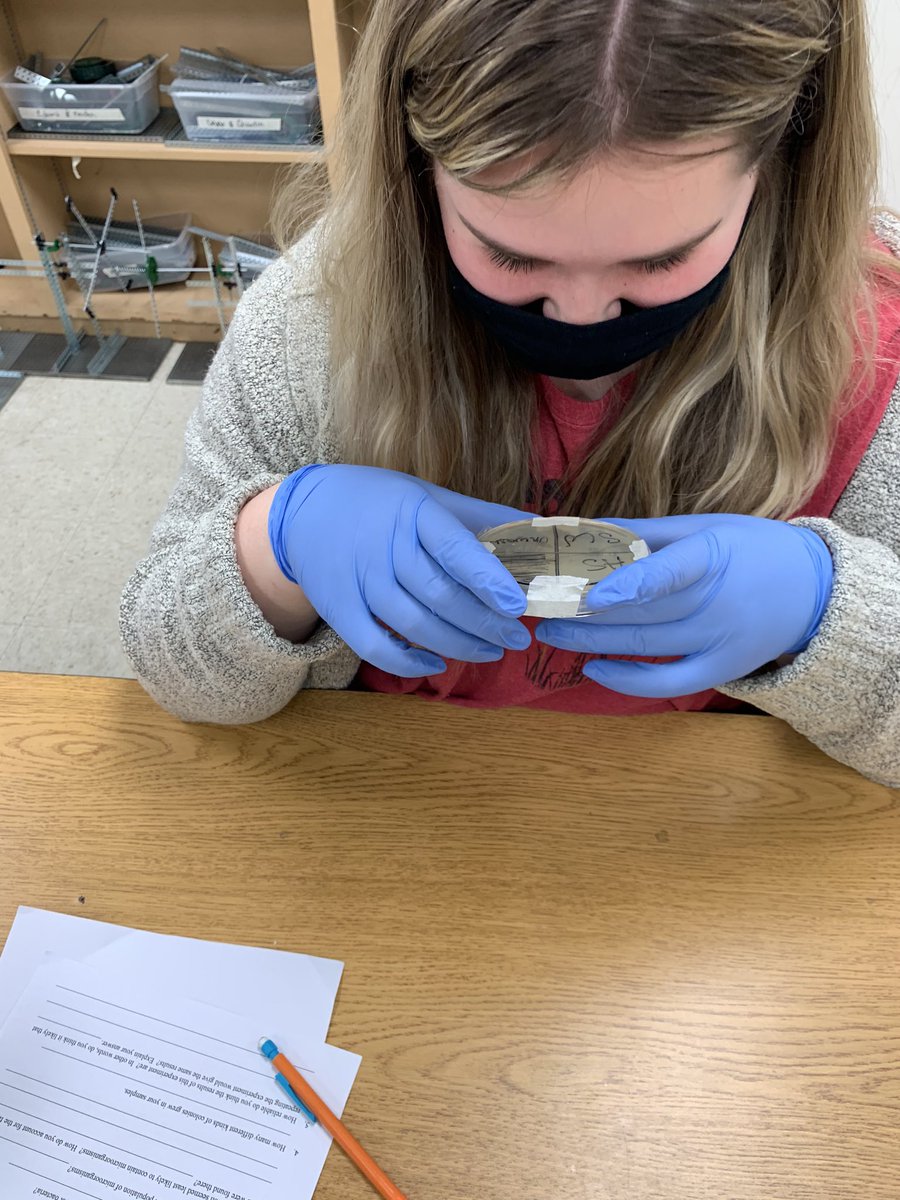 STEMwithmrsG's tweet photo. Medical detectives is testing whether hand sanitizer or soap and water are more effective at killing bacteria! @ClintonMoCards @CMSCardinals #csdPLTW #teachingSTEM https://t.co/k9K4aw4kC6