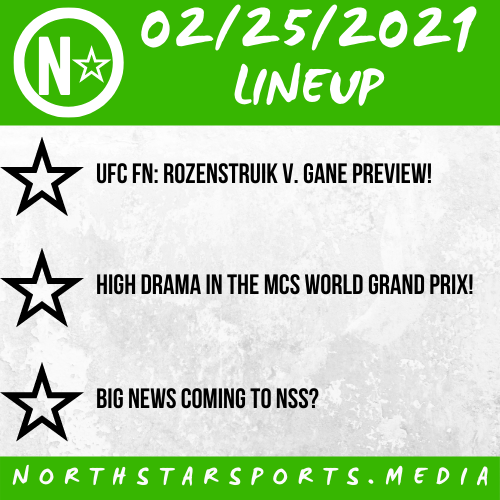 NSS_MN's tweet photo. Be sure to tune into our preview of #UFCVegas20! Predictions for each fights, a Lock of the Week, and MCS story-lines! #UFC #MMA #MMATwitter https://t.co/7NvgO2ELKv https://t.co/GUxiBI5yto