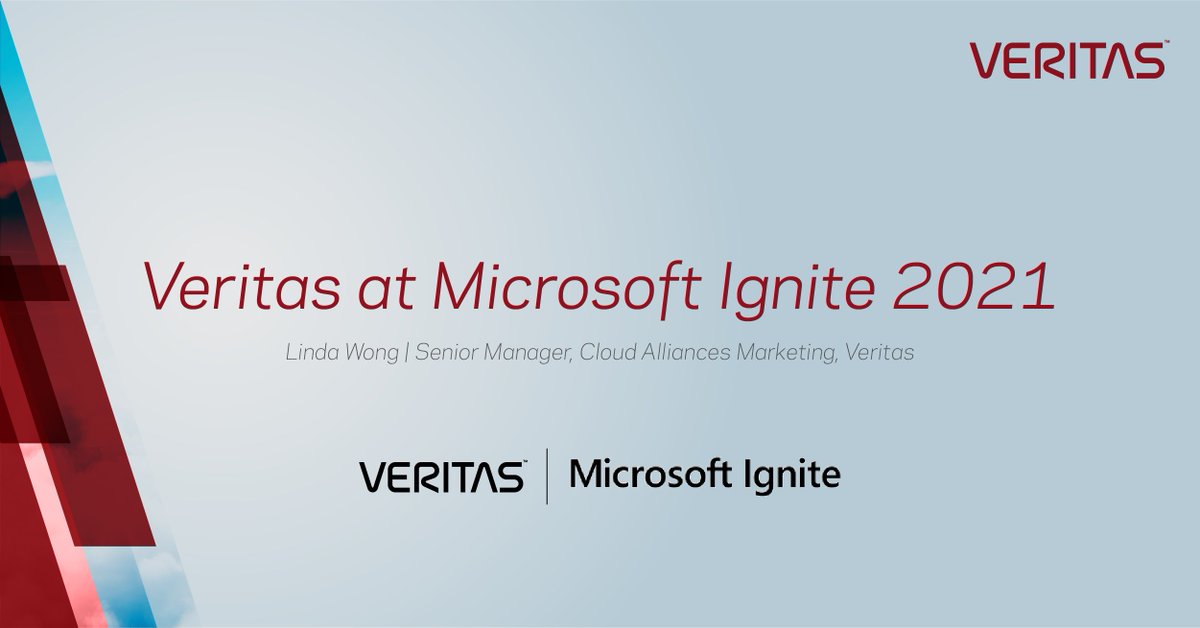 Veritas Technologies (@veritastechllc) on Twitter photo Learn how our latest solutions can bolster your digital transformation to the cloud and all of the ways you can connect with #TeamVtas at #MSIgnite: vrt.as/381LC4n Learn how our latest solutions can bolster your digital transformation to the cloud and all of the ways you can connect with #TeamVtas at #MSIgnite: vrt.as/381LC4n