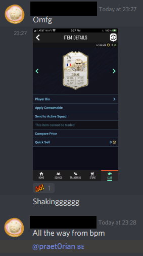 praet0rian86's tweet photo. From BPM to 94 Zidane?
Someone in the Discord managed to do it!
GG, that is mental!!!
#BPM #BPMOP https://t.co/XZROYHpaJv