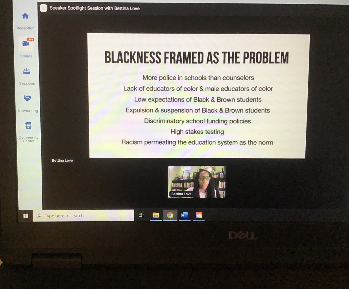 Day 3 with the brilliant Dr. Bettina Love! #AACTE21