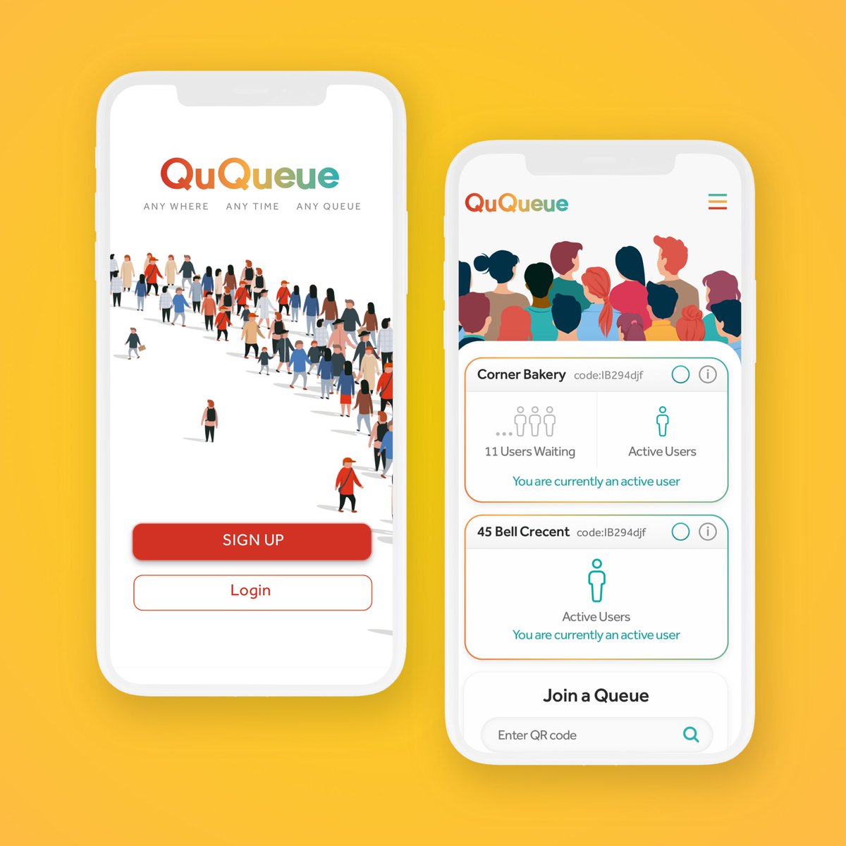 qu_queue's tweet image. CHECK OUT our QuQueue IOS app! 

We created this app in the hope that it might make people&apos;s lives a little easier during current restrictions. 

By joining a virtual queue you can save time, know how long it is until your turn, and be aware of how many others are in the line.